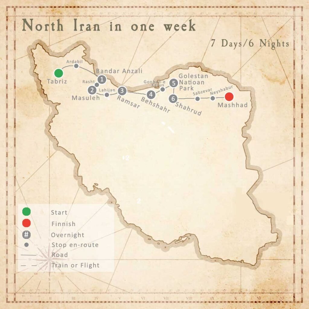 North Iran in one week